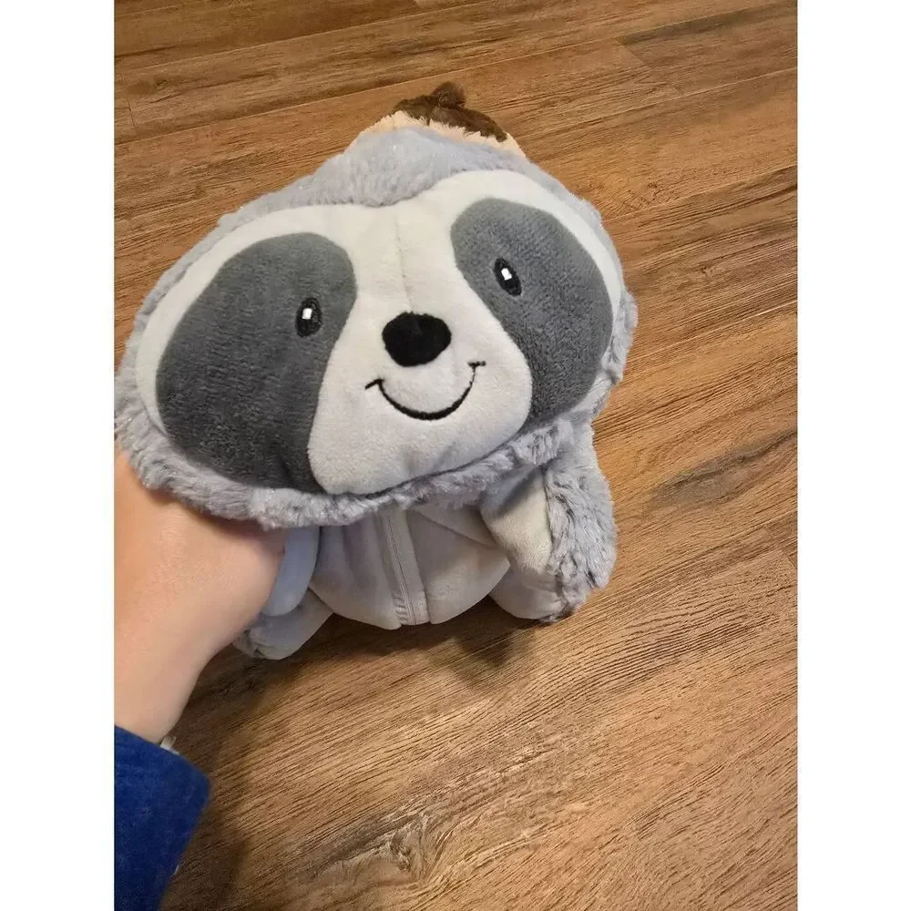 Sloth and Puppy‎ Dog Zip Up Travel Kids Neck Pillow Stuffies
